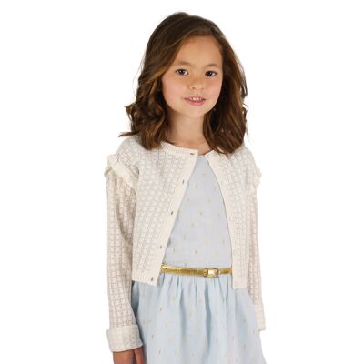 Cardigan ivoire fille RALBA