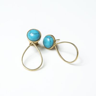 Boucles d'oreilles bleues