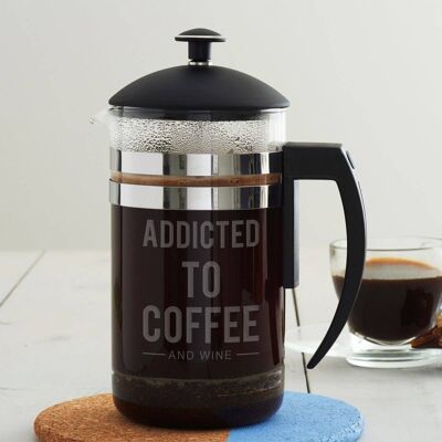 Personalised 'Addicted To' Cafetiere