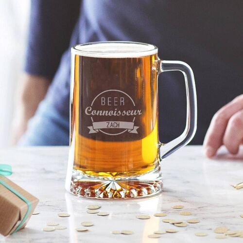 Personalised 'Beer Connoisseur' Tankard