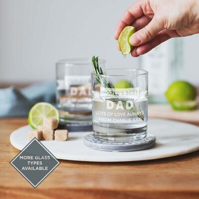 Personalised 'Best Dad' Glass