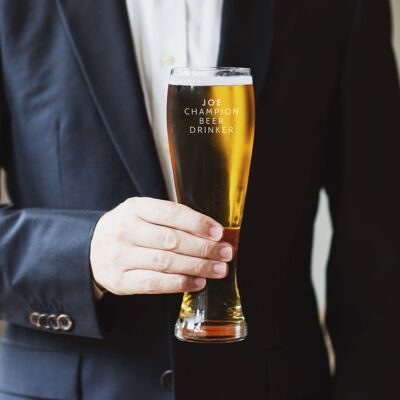 Personalised 'Champion Beer Drinker' Pint Glass