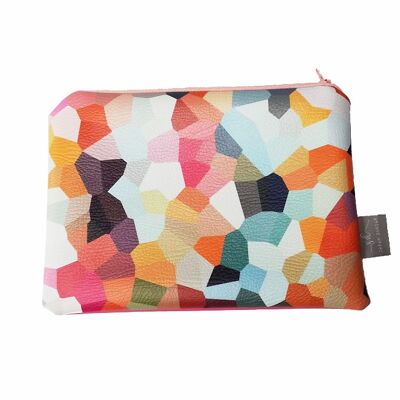 Confetti faux leather pouch