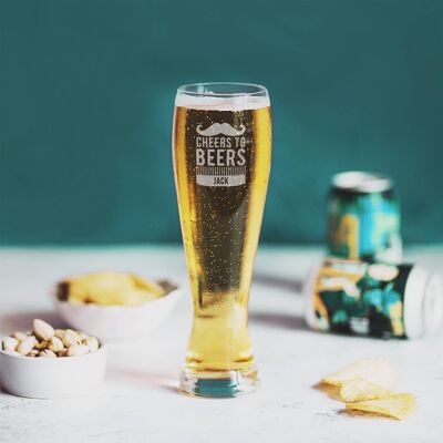Personalised 'Cheers To Beers' Pint Glass