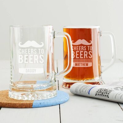 Personalised 'Cheers To Beers' Tankard