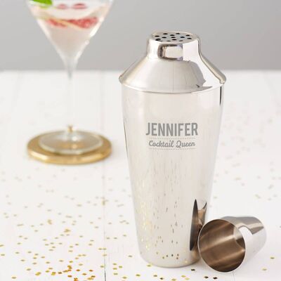 Personalised 'Cocktail Queen' Cocktail Shaker