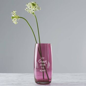 Vase coloré personnalisé 'Love Grows' 1