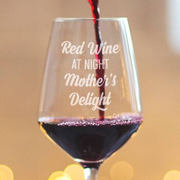 Verre à vin personnalisé 'Red Wine At Night' 2