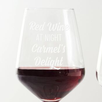 Verre à vin personnalisé 'Red Wine At Night' 5