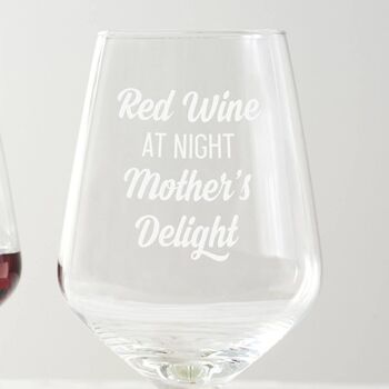 Verre à vin personnalisé 'Red Wine At Night' 4
