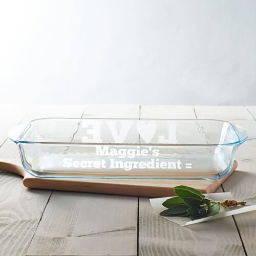 Personalised 'Secret Ingredient' Glass Dish