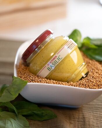 Moutarde au Basilic 100% graines françaises sans additifs 200g 3
