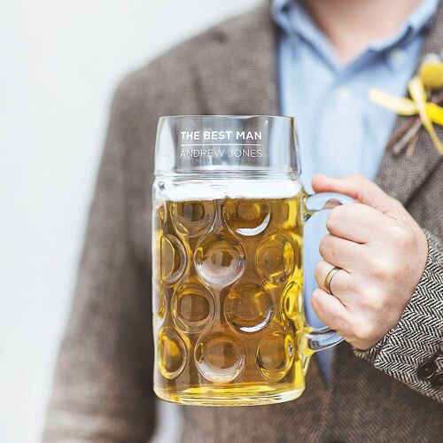 Personalised Best Man Beer Stein