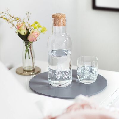 Personalised Birth Flower Carafe And Glass Set