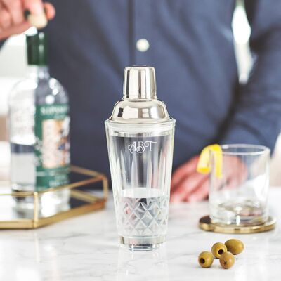 Personalised Cut Glass Cocktail Shaker