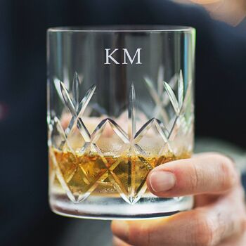 Verre à whisky en cristal de verre taillé personnalisé 2