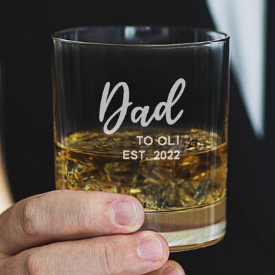 Personalised Dad Glass