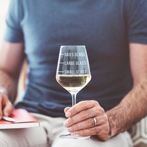 Personalised Dad's Measure Wine Glass