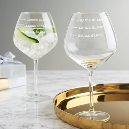 Personalised Drinks Measure Goblet Glass