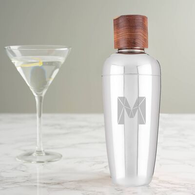 Personalised Faceted Initial Cocktail Shaker