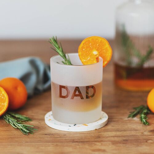 Personalised Frosted Glass For Dad