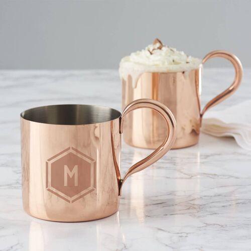 Personalised Geometric Copper Mug
