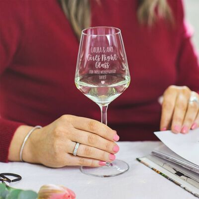 Personalised Girls’ Night Wine Glass