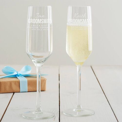 Personalised Groomsman Wedding Glass