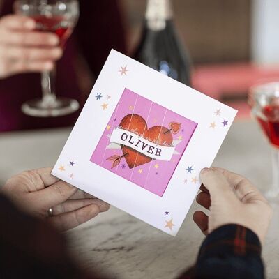 Personalised Heart Reveal Card
