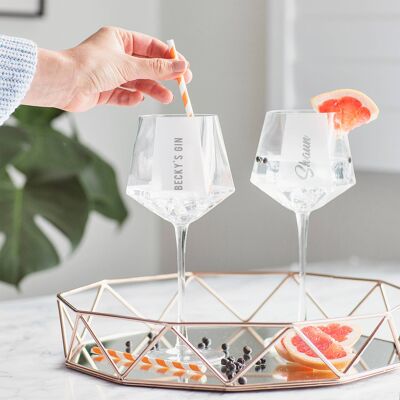 Personalised Hexagonal Gin Goblet