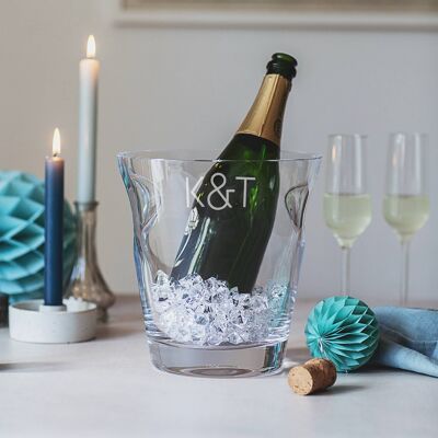 Personalised Initials Crystal Champagne Bucket