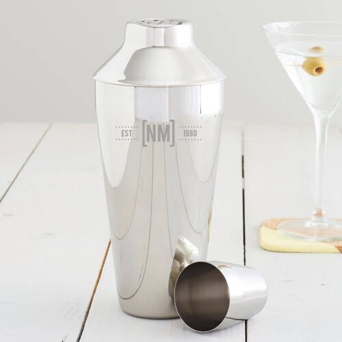 Personalised Initials Monogram Cocktail Shaker