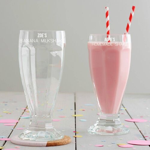 Personalised Milkshake Glass