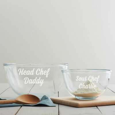 Personalised Mixing Bowl Set For Dad