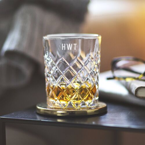 Personalised Monogram Cut Glass Tumbler