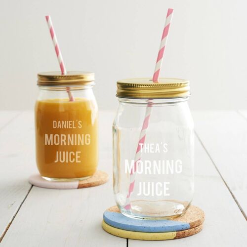 Personalised Morning Juice Jar