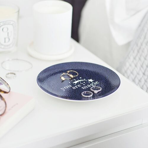 Personalised Navy Trinket Dish