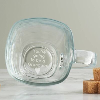Personalised Pregnancy Announcement Glass Mug