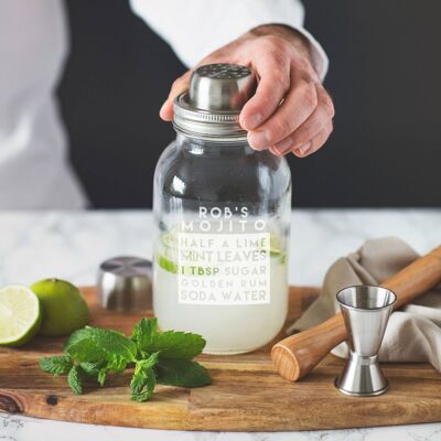 Personalised Recipe Cocktail Shaker Set