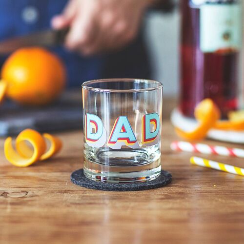 Personalised Retro Slogan Tumbler Glass