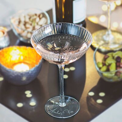Personalised Scalloped Champagne Coupe