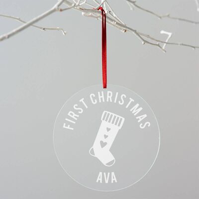 Personalised Stocking Christmas Decoration