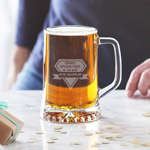 Personalised Superhero Beer Tankard