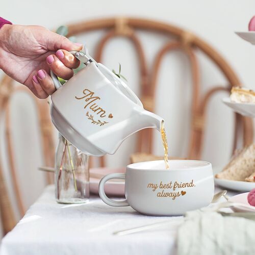 Personalised Teapot And Cup Set For Mum