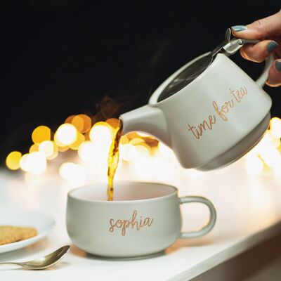 Personalised Teapot And Cup Set For One