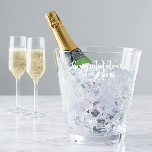 Personalised Wedding Crystal Champagne Bucket