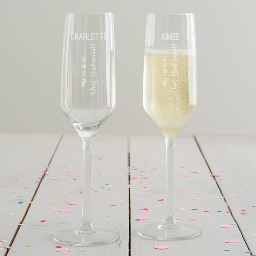 Personalised Wedding Role Proposal Glass For Her