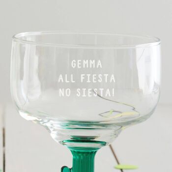 Verre à Margarita Cactus « All Fiesta » personnalisé 2