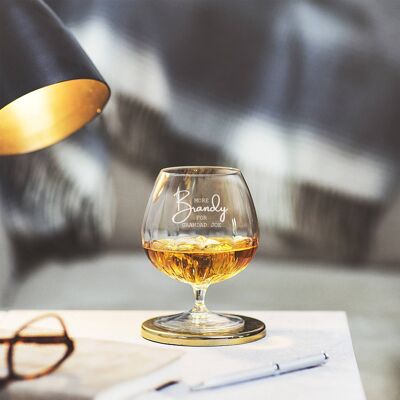 Personalised ‘More Brandy’ Crystal Glass
