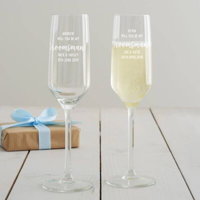 Personalised ‘Will You Be My Groomsman?’ Glass